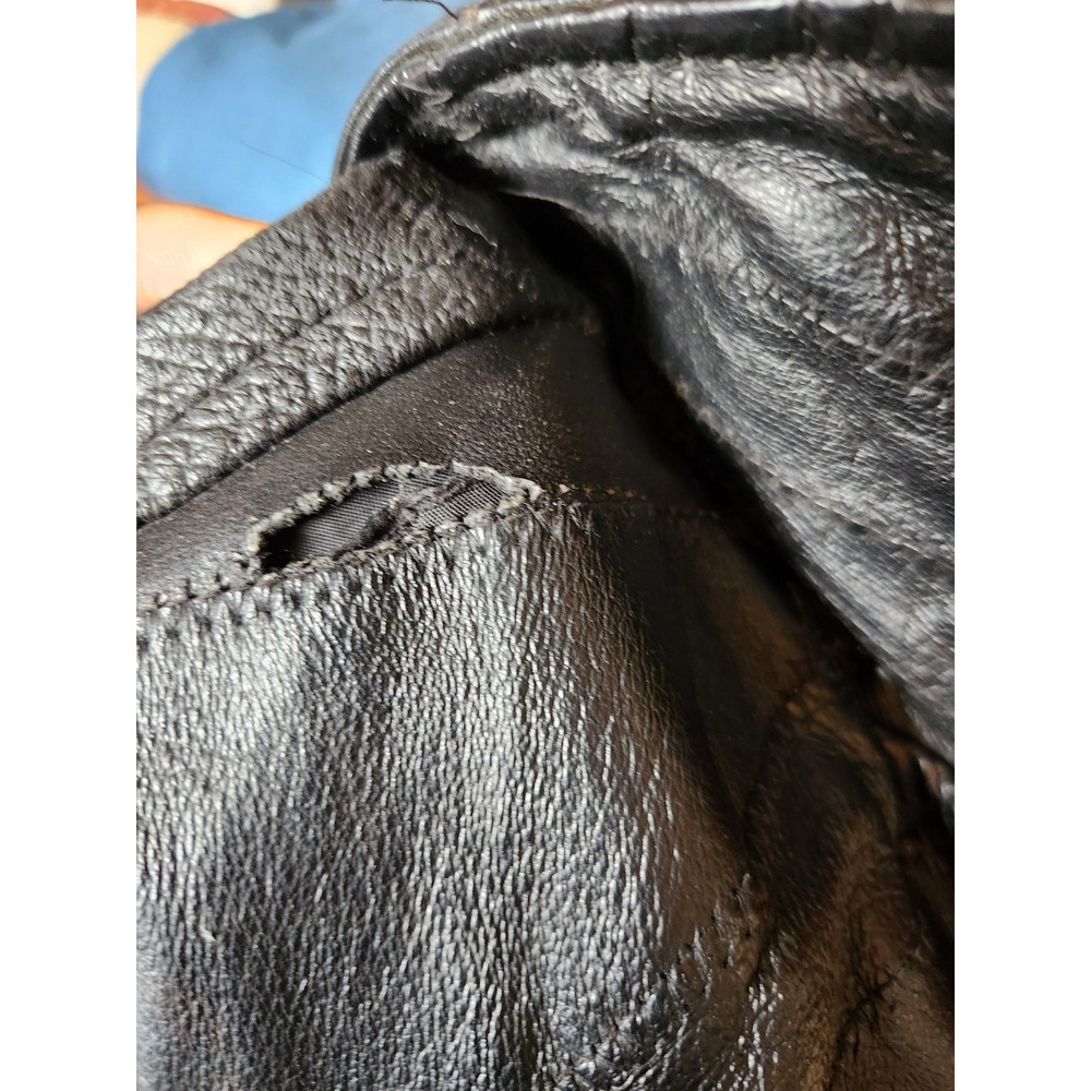 80s/90s Black Patchwork Leather Jacket - image 5